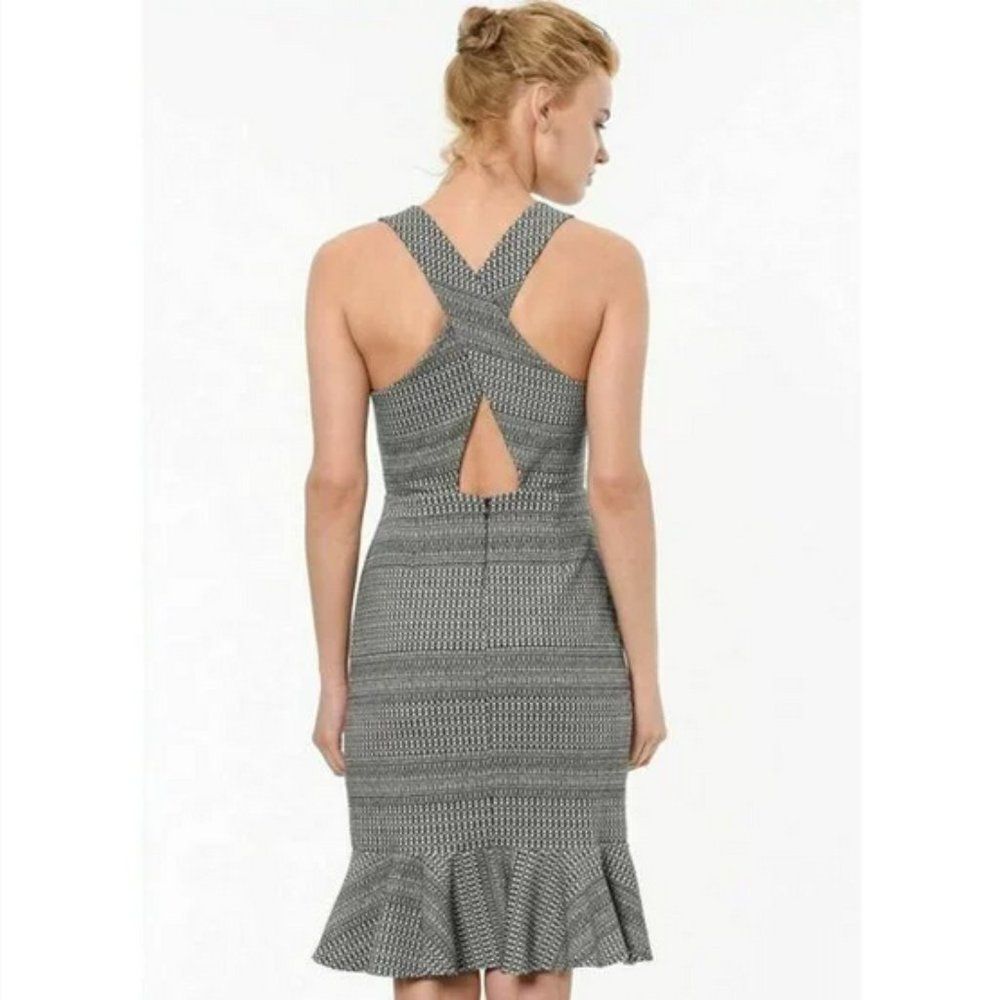 Banana Republic Textured Crossback Ruffle Hem Sleeveless Dress (NWT)